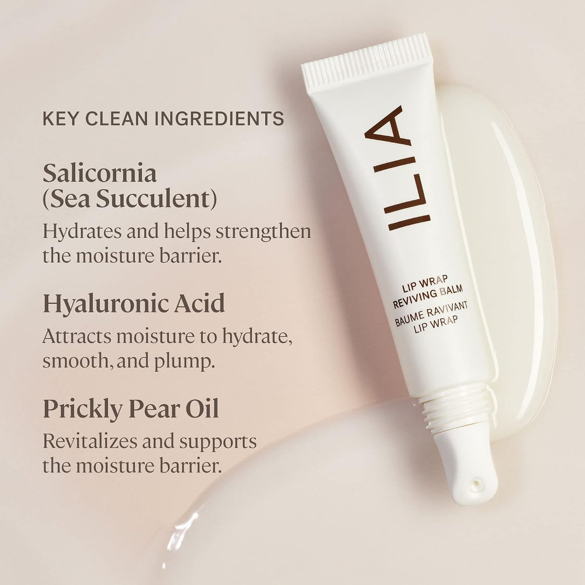 ILIA - Bálsamo revitalizante para labios | Hidrata, suave, regordet...
