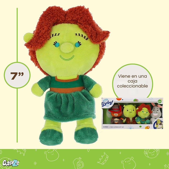 Kids Preferred Shrek Cuteeze - Juego de 4 piezas \u2013 Shrek, Fion...