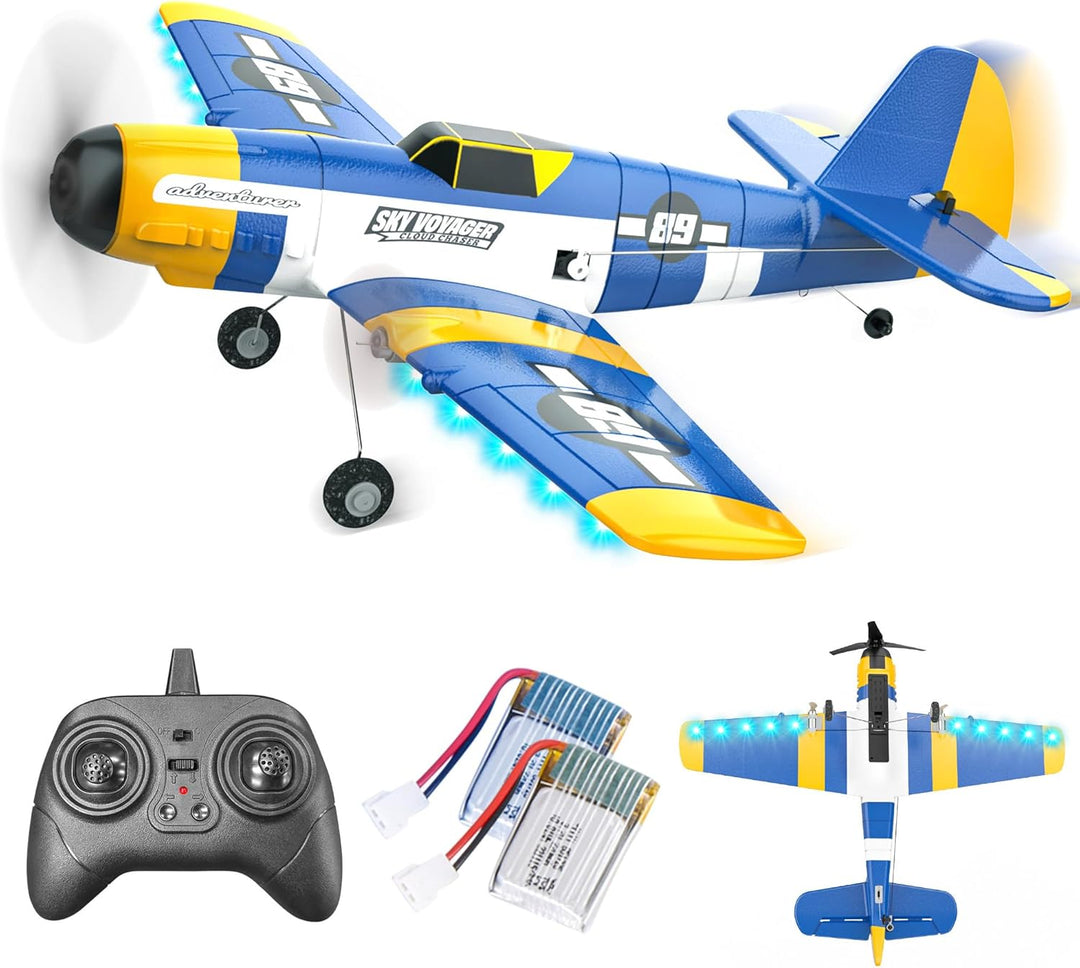 BEZGAR Avión RC HQ089, Drones para niños, avión de control remoto d...
