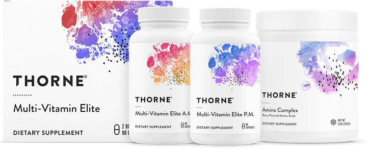 THORNE - Paquete multivitamínico Elite AM &amp; PM (180 cápsulas) y...