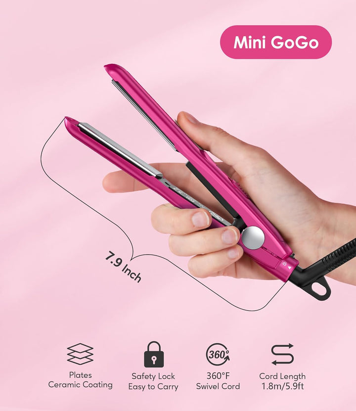 Terviiix Mini plancha plana para flequillo con bordes de pelo corto...