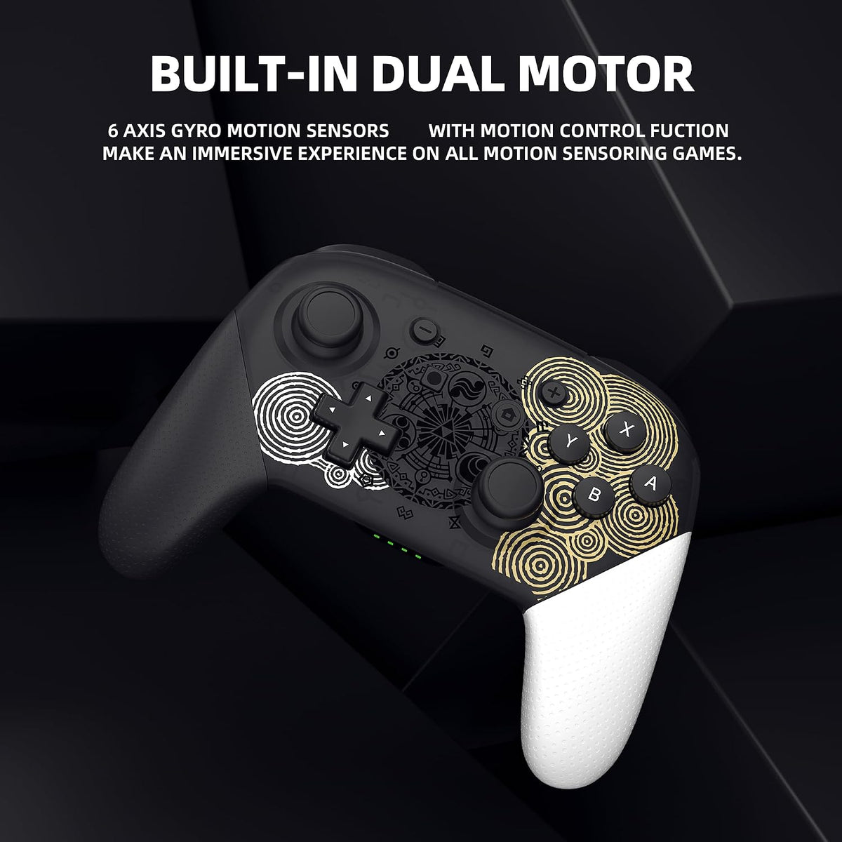 Controlador Pro Inalámbrico YKASEK para Switch con Estuche de Transporte, Gamepad Remoto compatible con Switch, NFC/Vibración Dual/Captura de Pantalla/Función de Activación, Negro/Blanco
