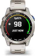 Garmin D2™ Mach 1, reloj inteligente aviador con pantalla táctil con mapa móvil GPS, tiempo de aviación, características de salud y bienestar y más, pulsera de titanio ventilada