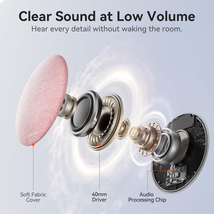 Kinglucky Altavoz de almohada para dormir, mini altavoz Bluetooth d...