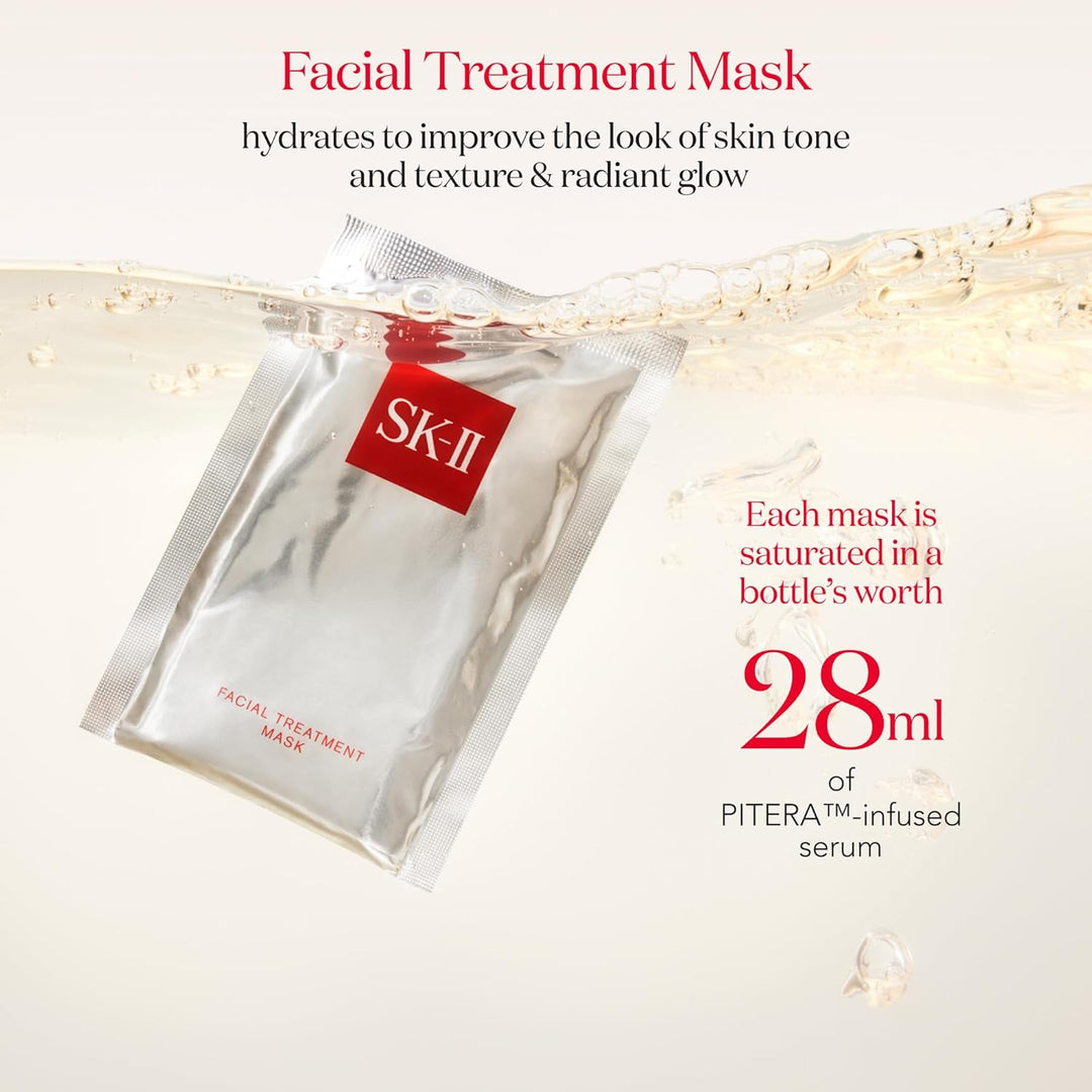 Máscaras faciales SK-II - Hojas de máscara facial iluminadoras para...