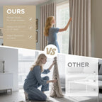 Joydeco Cortinas 100% opacas para dormitorio, cortinas de lino natural, cortinas de bloqueo de luz de lino con aislamiento térmico, bolsillo para barra y pestañas traseras, oscurecimiento de