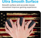 Alfombrilla de mouse para juegos retro con bandera estadounidense XL con