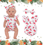 Sweet Dolly Ropa de muñeca de bebé recién nacido, a cuadros
