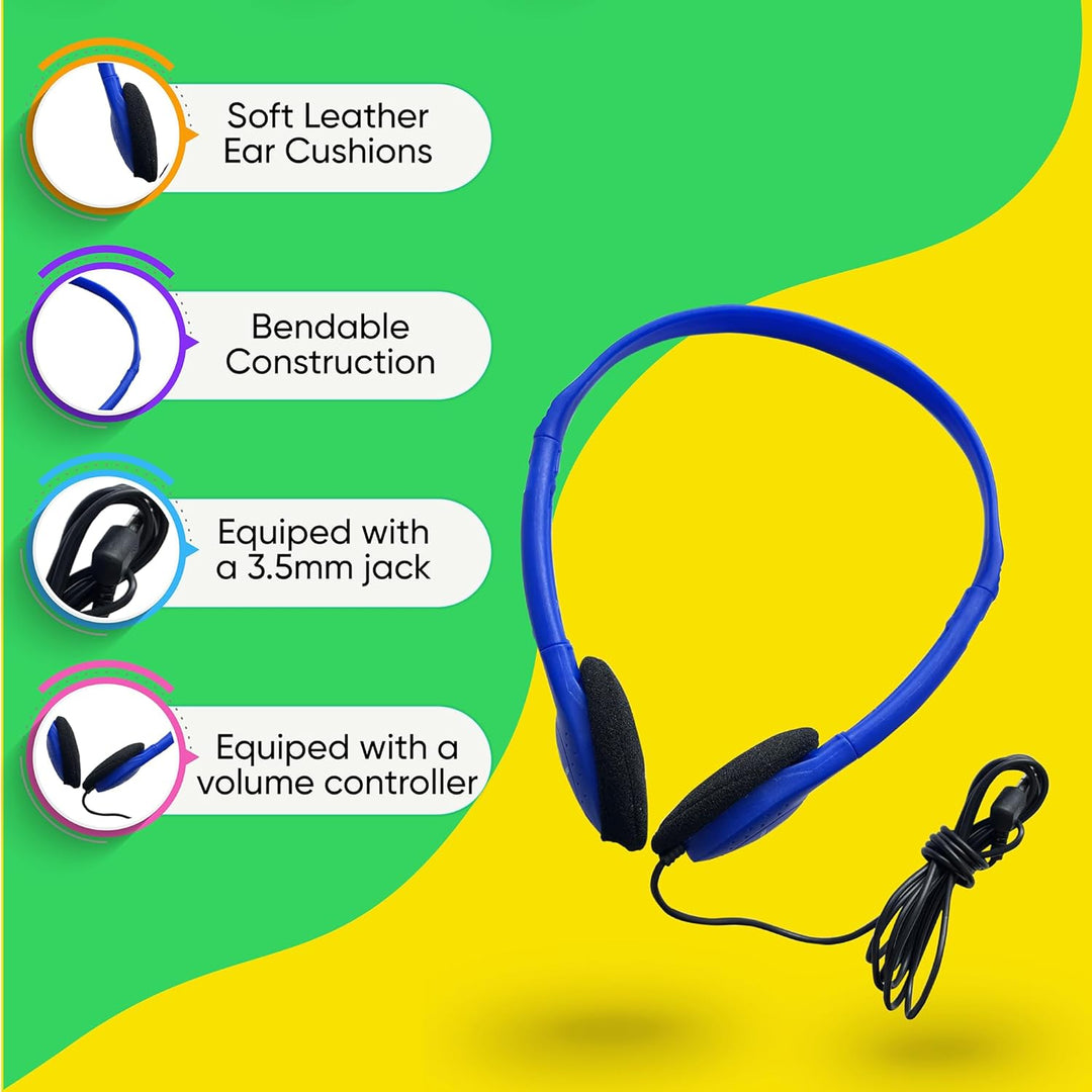 Paquete de 30 auriculares con cable a granel, en la oreja con conec...