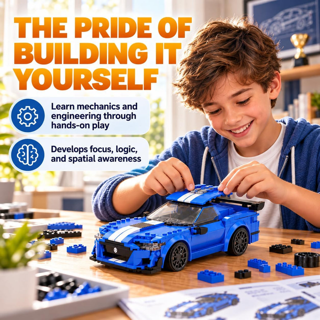 WISEPLAY Juego de construcción de automóviles a control remoto, construye tu propio kit de automóvil a control remoto, kit de construcción de automóviles STEM RC para niños y niñas