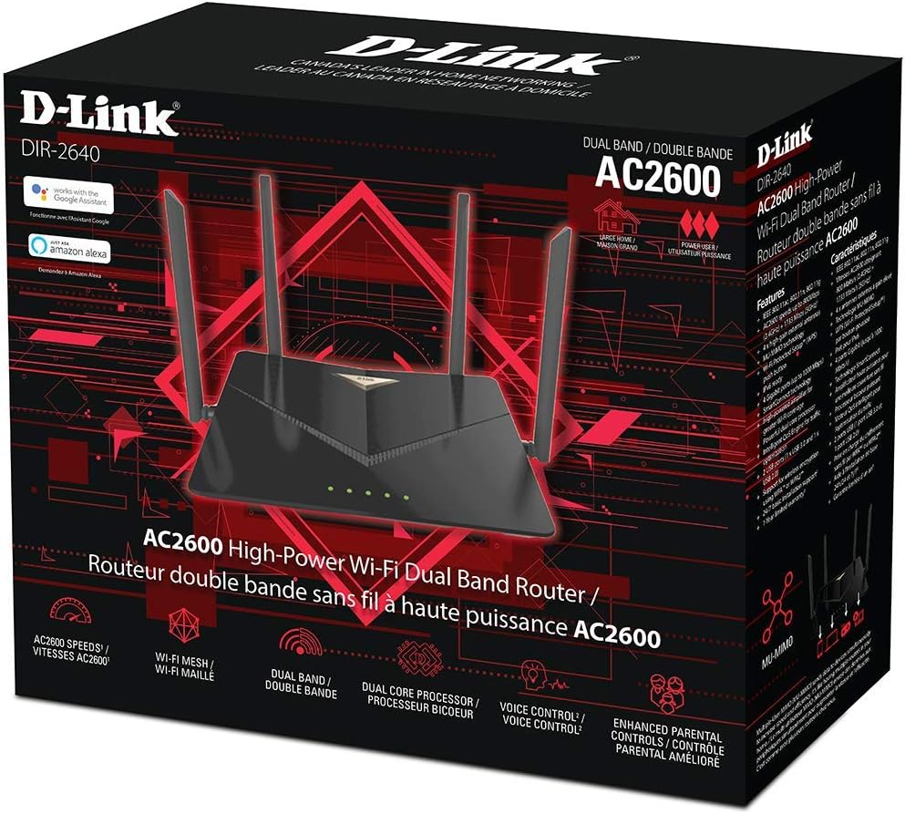 D-Link Router WiFi AC2600, inteligente, malla (DIR-2640)