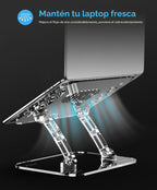 Lpoake Soporte plegable ajustable para laptop, soporte ergonómico portátil para computadora portátil, compatible con computadoras portátiles de 10 a 15.6 pulgadas