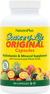NaturesPlus Source of Life - 180 cápsulas - Suplemento multivitamín...