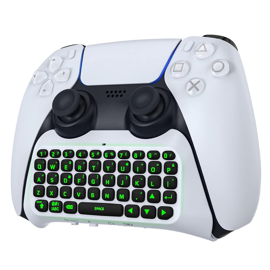 Teclado MoKo para controlador PS5 con retroiluminación verde