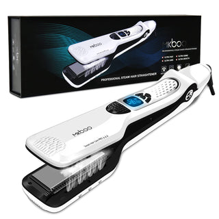 MKBOO Plancha de pelo con vapor, plancha de vapor de cerámica Nano...