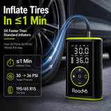 Roadvo [10000 mAh] Inflador de neumáticos Compresor de aire portáti...
