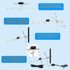 Antena de TV HD satelital Yagi, antena de TV digital al aire libre para