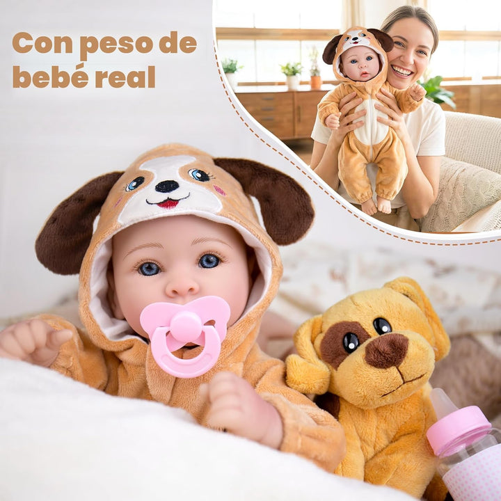 Aori Muñecas de bebé realistas, juego de muñecas realistas de 17 pu...