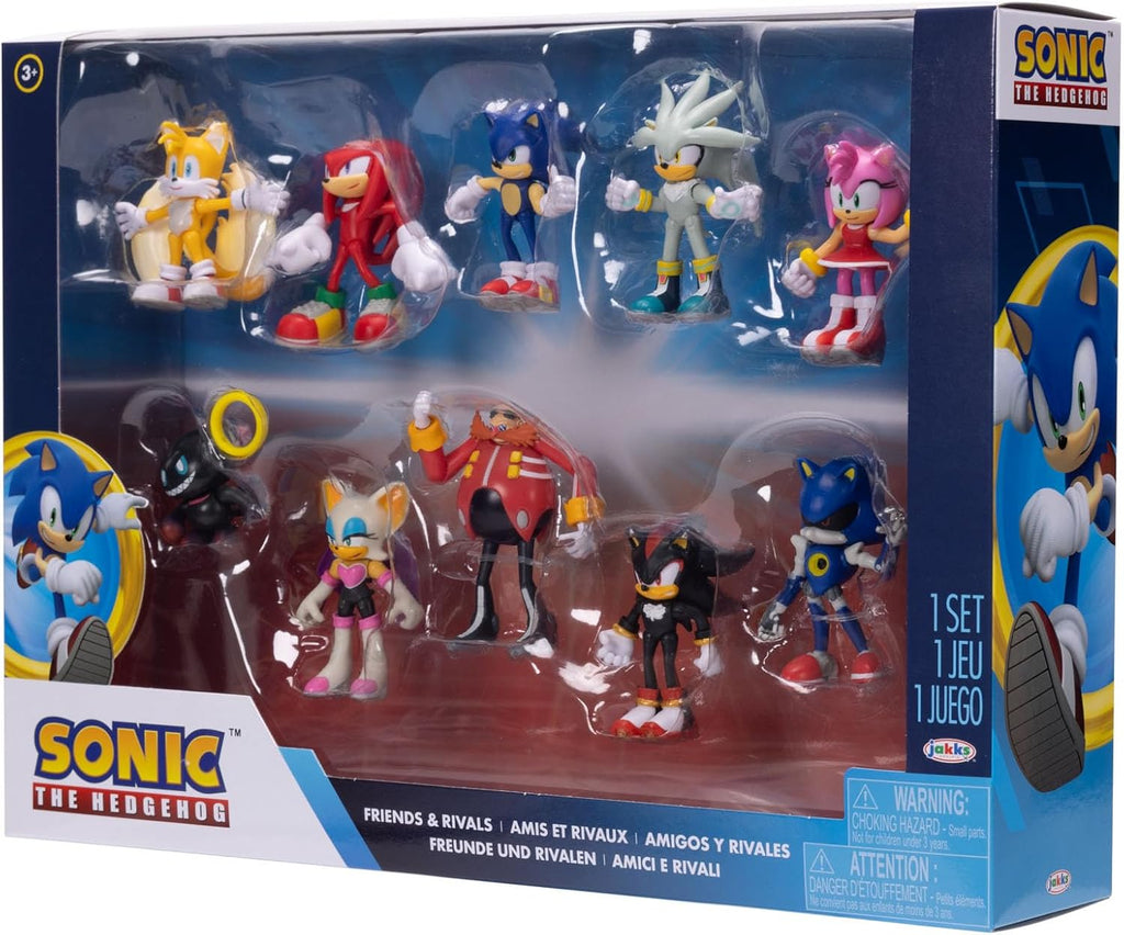 Conjunto de Sonic the Hedgehog: 10 Figuras Modernas de 2.5" (6.5 cm) - Amigos y Enemigos