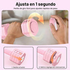 JOROTO Set de Mancuernas Ajustables 5 en 1, Par Ajustable 8LB/11LB para Mujeres en Casa, Bloqueo Dual 1s-Adjust Estable con Mango Suave TPE, Gimnasio en Casa, Rehabilitación, Pilates, Yoga, Entrenamiento de Fuerza