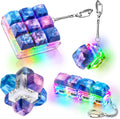4 piezas teclado Fidget juguete, galaxia, cubo combinado