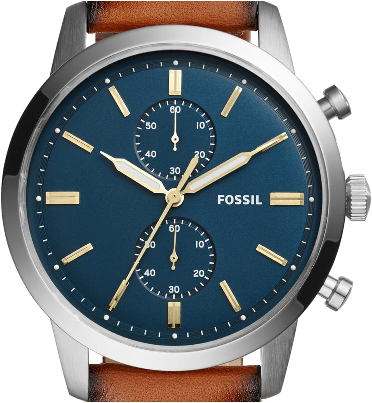 Reloj cronógrafo Fossil Townsman para hombre, cuarzo, acero inoxidable y correa de cuero