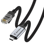 Cable USB-C a Ethernet 5FT, Tipo-C a RJ45 Gigabit Cable trenzado de nylon