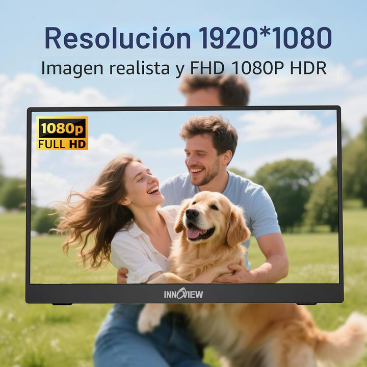 InnoView Monitor portátil, 15.6 pulgadas FHD 1080P HDMI USB C segun...