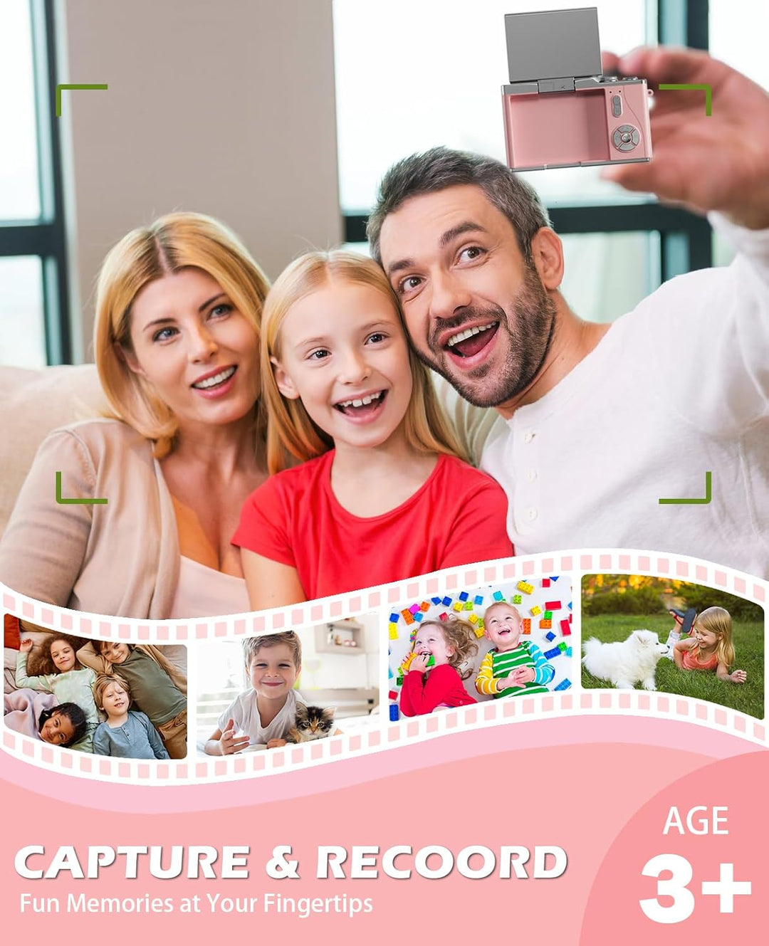 HEYMAO Cámara digital para niños, cámara digital 4K para fotografía...