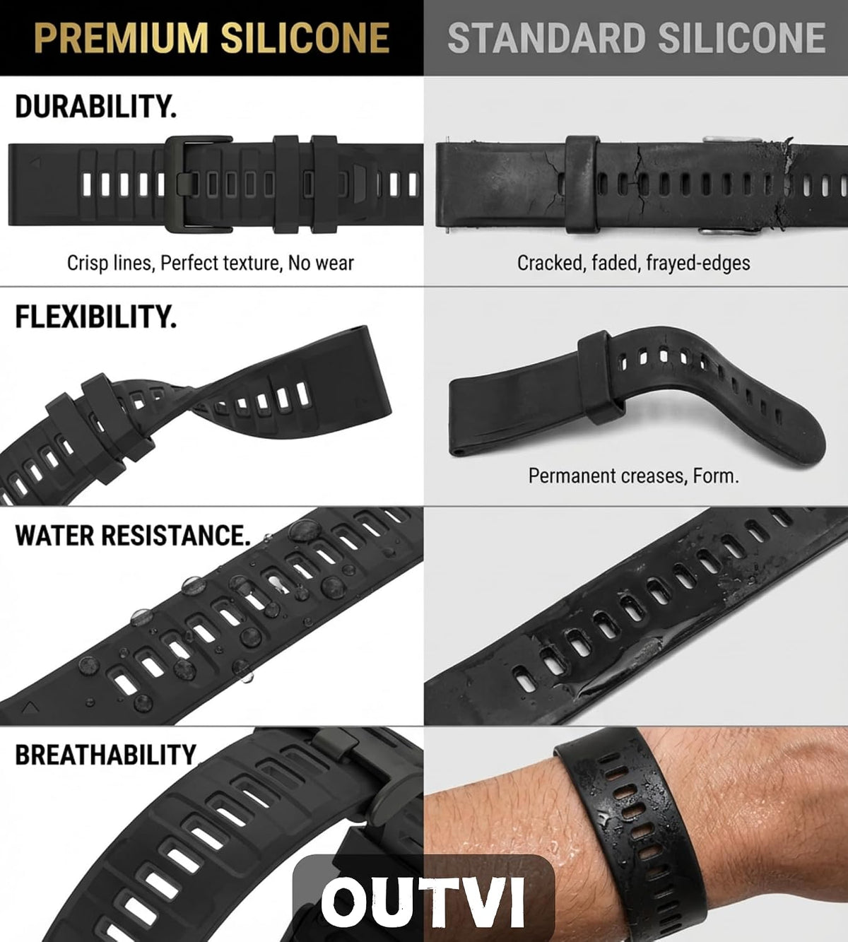 Correa deportiva suave y resistente para Garmin Fenix 5/Fenix 6/Fenix 7 de 0.866 in - QuickFit 22 correas de reloj para Garmin Fenix 8 1.850 in/Fenix 5 Plus/Fenix 6 Pro/Fenix 7 Pro Sapphire