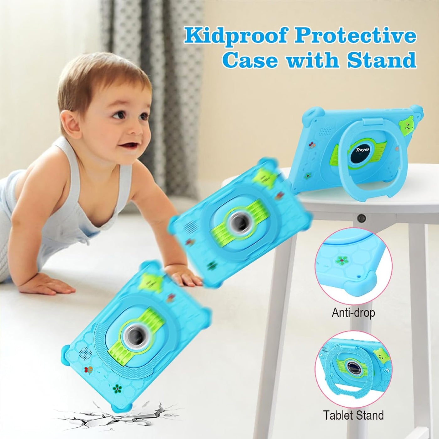 Tablet para niños de Trayoo, tablet de 7 pulgadas para niños, table...