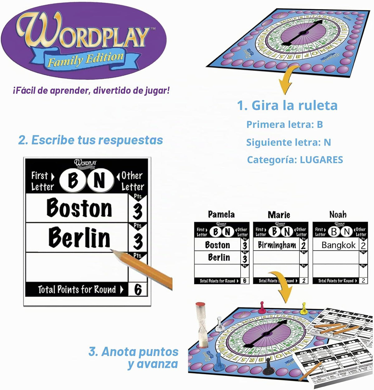 Juego de palabras: el mejor juego de mesa de desafío de palabras de ritmo rápido para familiares y amigos - Diversión nocturna de juegos para adultos y familiares