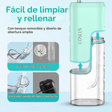 COSLUS Mini Hilo Dental para Viajes: Irrigador Oral Inalámbrico de...