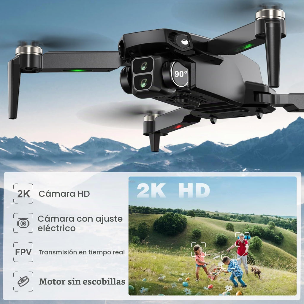 Dron con cámara para adultos, drones de motor sin escobillas para niños