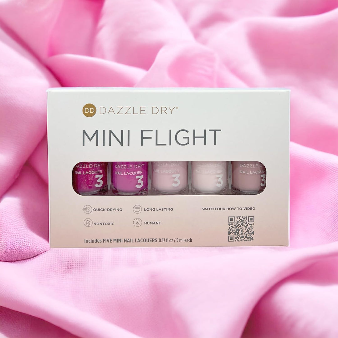 Dazzle Dry Mini Flight - Lo Mejor en Rosas - 5 Mini Esmaltes | Jueg...