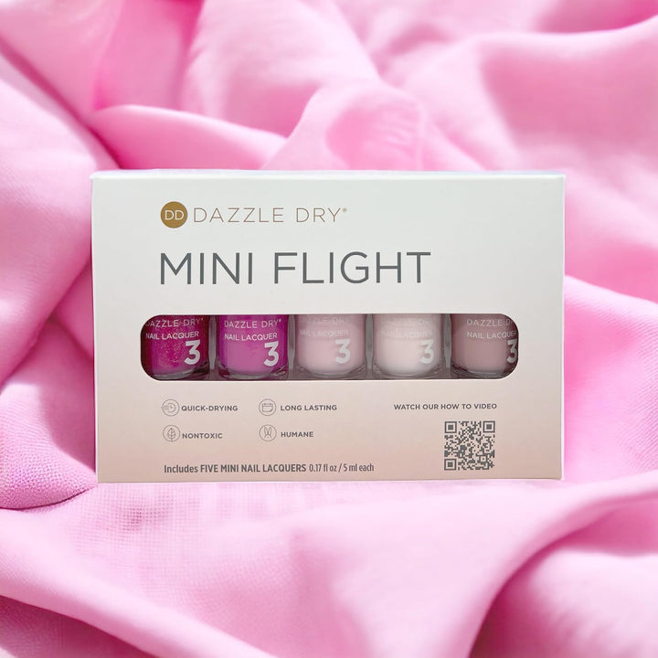 Dazzle Dry Mini Flight - Lo Mejor en Rosas - 5 Mini Esmaltes | Jueg...