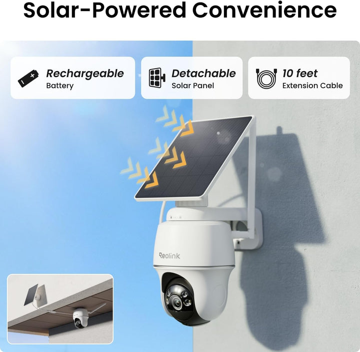REOLINK Cámaras de seguridad solar 5MP para exteriores, inalámbrica...