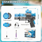 2 pistolas de agua eléctricas automáticas, negro y azul, 26 pies para niños