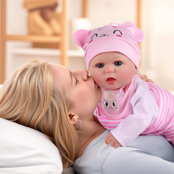 BABESIDE Drink and Wet Reborn Baby Dolls Girl - Muñeca de vinilo su...