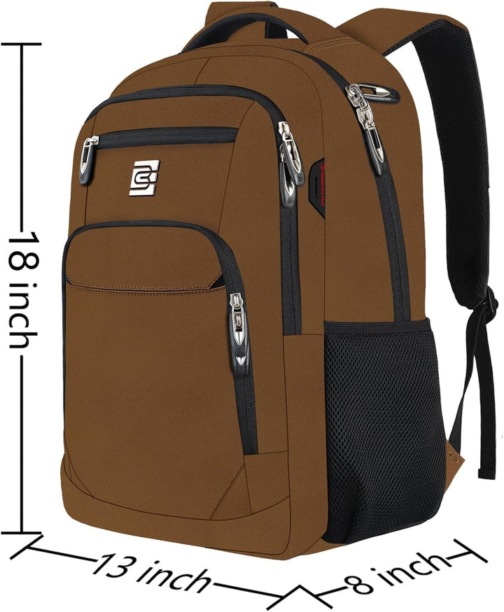 Mochila para Laptop Volher, Marrón, 15,6 pulg., Computadora portátil