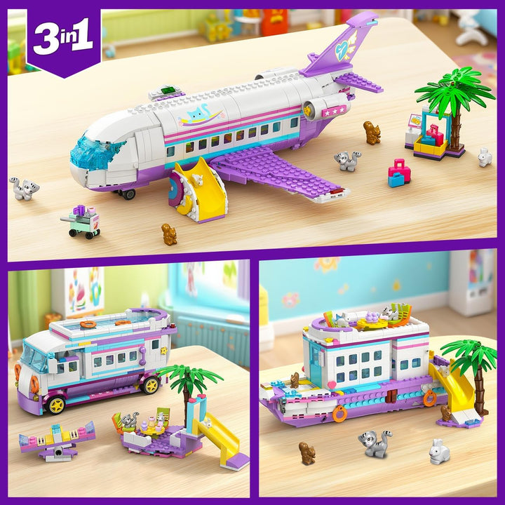 HOGOKIDS Juego de juguetes de construcción de aviones 3 en