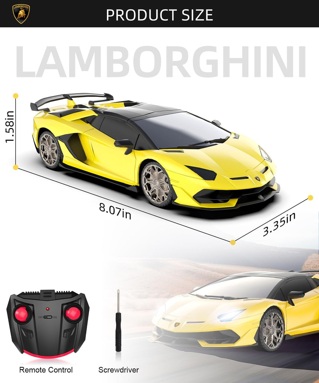 AEROQUEST Lamborghini - Auto a control remoto Lamborghini, escala 1...