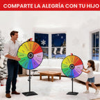 Rueda de premio de 24 pulgadas, rueda giratoria ajustable con base