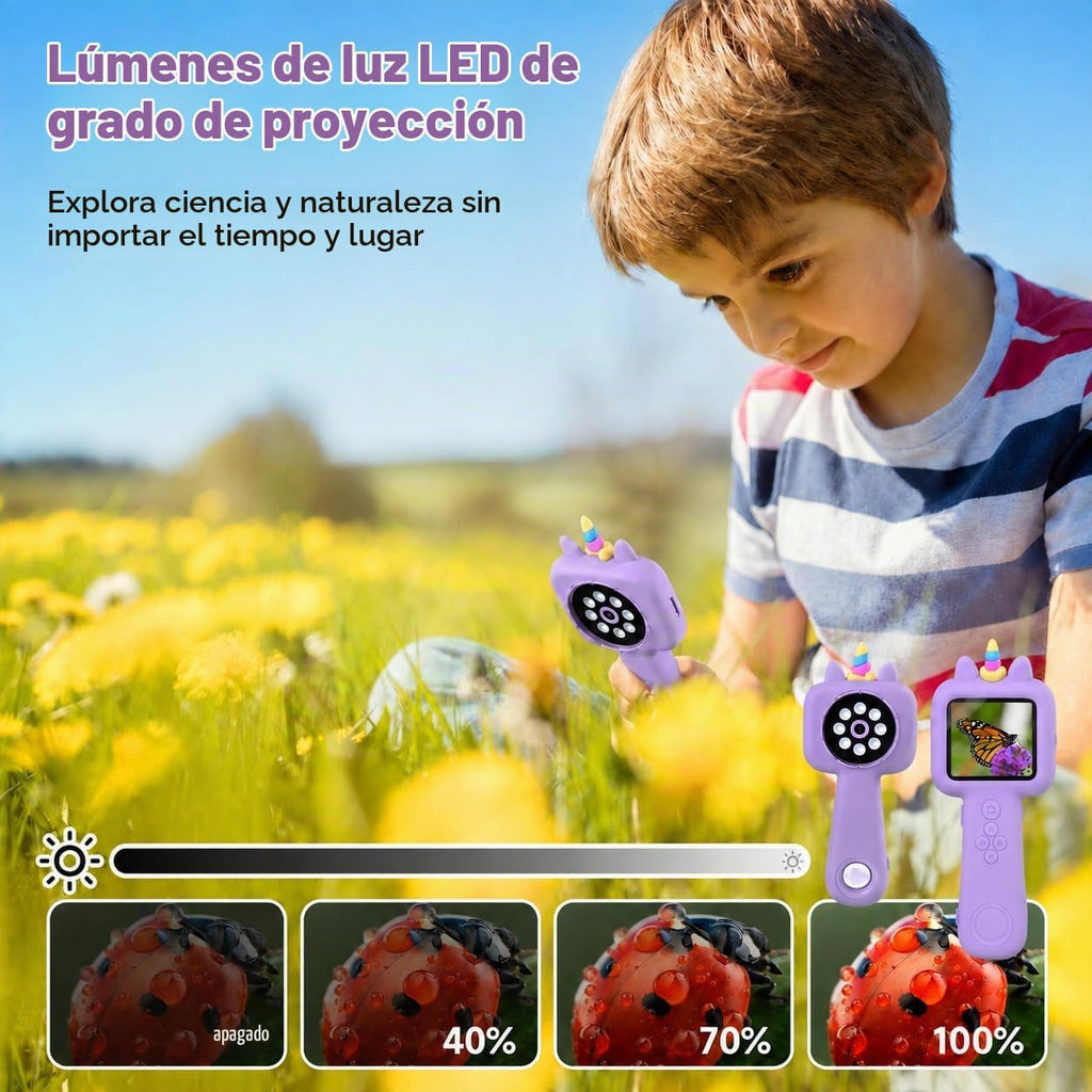 2,4" microscopio de los niños de la pantalla, microscopio