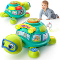 Juguetes para bebés de 6 a 12 meses, juguete musical de tortuga para el desarrollo del tiempo boca abajo, juguete para gatear para 6, 7, 8, 9, 10 meses, juguete educativo bilingüe para bebés de 6 a 9 a 12 meses, regalos de cumpleaños para bebés y niñas