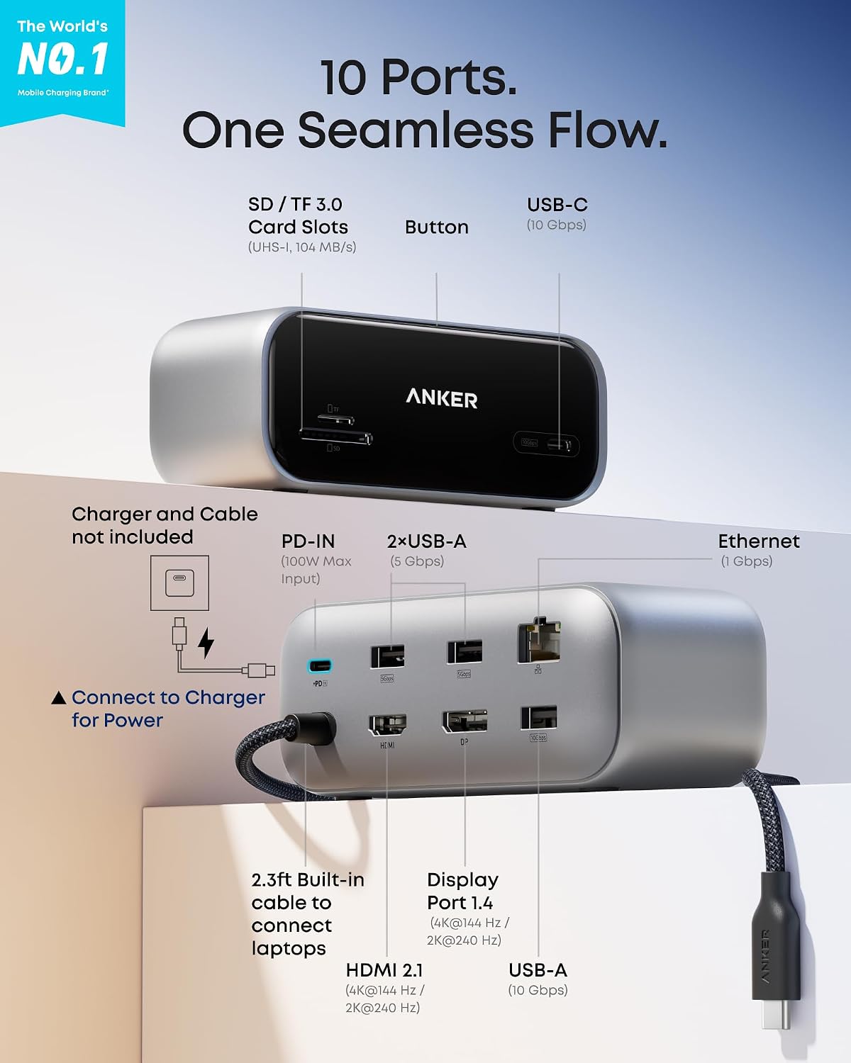 Anker, A210C, hub USB 4