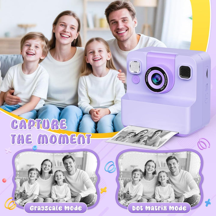 Cámara para niños de impresión instantánea, juguetes para niñas ado...