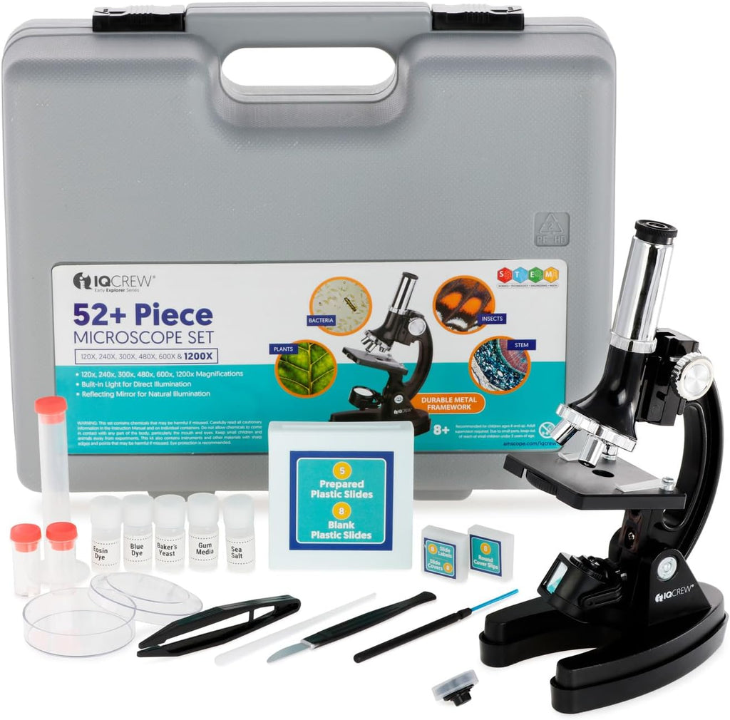 AmScope M30-ABS-KT2 Kit de microscopio STEM de 52 piezas para niños, color
