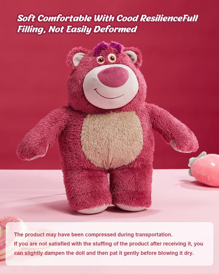 MINISO Oso de peluche Lotso de fresa de 12" de Disney - Juguete...