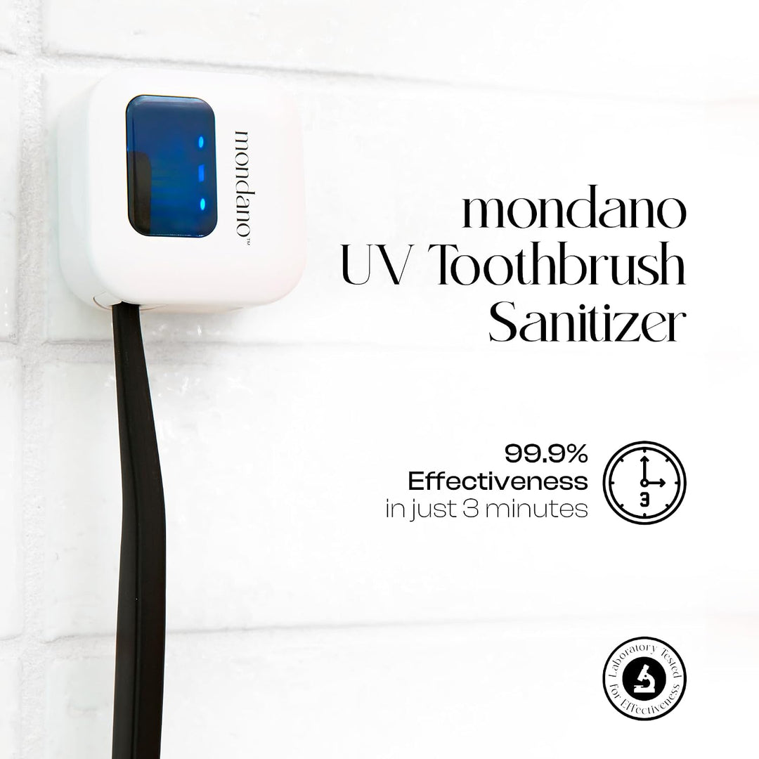 Mondano Esterilizador y Soporte para Cepillos de Dientes UV-C, Estu...